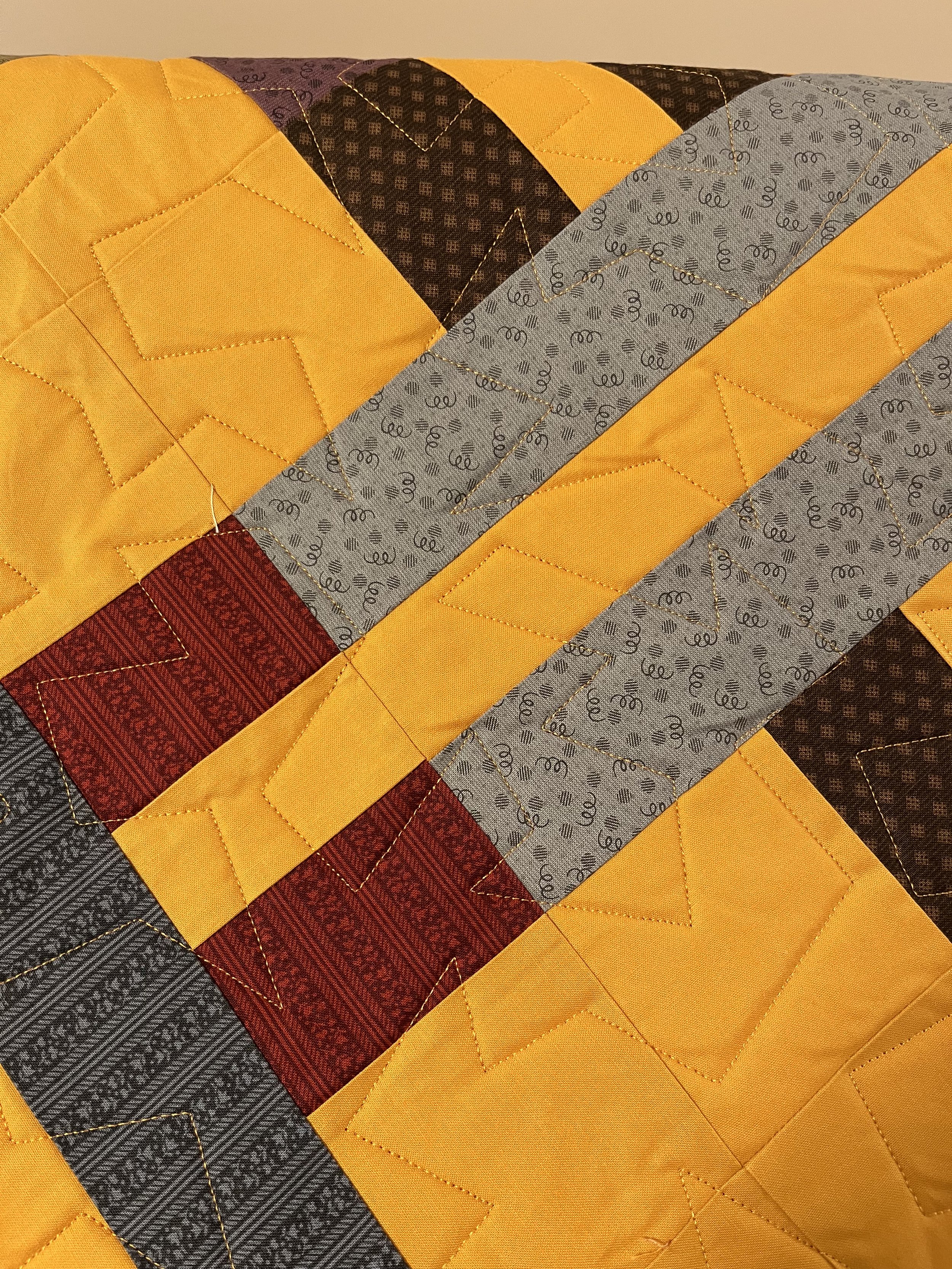 Quilting stitch pattern detail